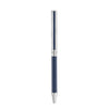 S.T. Dupont Classique Collection blue lacquer ballpoint pen with sleek design and shiny finish.