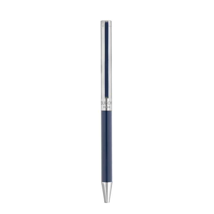 S.T. Dupont Classique Collection blue lacquer ballpoint pen with sleek design and shiny finish.