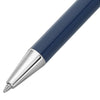 Blue lacquer ballpoint pen from S.T. Dupont Classique Collection with sleek design and gold accents.
