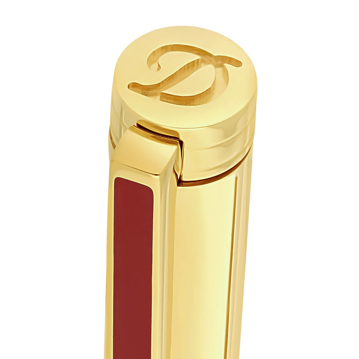S.T. Dupont Classique Collection Goldsmith Lines ballpoint pen with gold accents and sleek design.