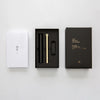 Y Studio Classic portable fountain pen with sleek design, metal body, and gold accents for smooth writing.