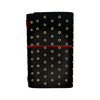 Black A5 trifold journal cover featuring a dancer design with gold grommets by Imperfect Concepts.