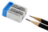 KUM Masterpiece 2 Stages Long Point pencil sharpener with dual sharpening chambers and ergonomic design.