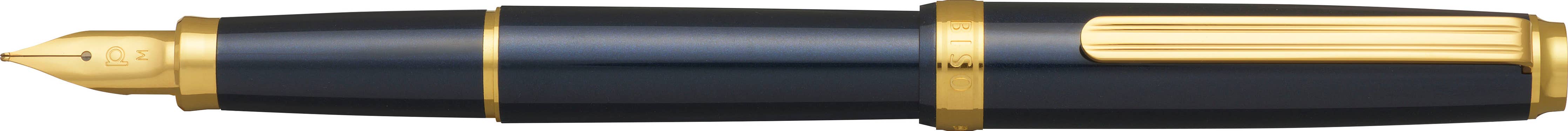 Luxury Brands of America Platinum BISO fountain pen with sleek design and polished finish, displayed on a clean background.