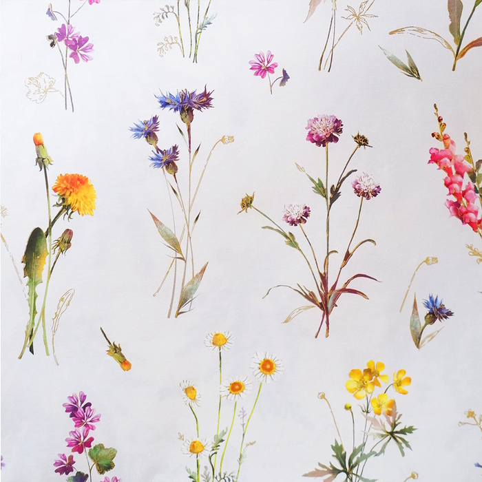 Kartos Wildflower wrapping paper with vibrant floral design, ideal for gift wrapping and special occasions.