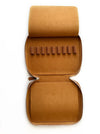 Eng Leather Co. camel vegan leather 18-slot Apple pen case with sleek design and secure slot for Apple pens and styluses.
