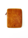 Eng Leather Co. 18-slot leather pen case in autumn golden leaf color, showcasing a sleek, stylish design for organizing pens.