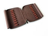 Eng Leather Co. 18-slot leather pen case in galaxy design, showcasing a sleek, organized storage solution for pens and writing instruments.