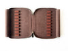 Eng Leather Co. 18-slot leather pen case in galaxy design, holding pens with a sleek, organized look.