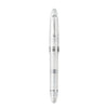 Omas Ogiva Demonstrator fountain pen with transparent body and gold accents, showcasing the pen's inner ink reservoir and elegant design.