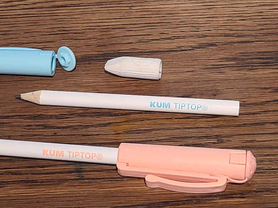KUM Tip Top Pastel pens in various soft pastel colors, featuring fine tips for detailed writing and drawing.