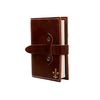 Refillable brown Italian leather large journal or 2025 planner with latch closure, designed for daily entries by Il Cartiglio.