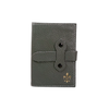 Large Italian leather refillable latch journal or 2025 planner by Il Cartiglio, with a grey cover and durable binding.