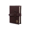 Large purple Italian leather refillable latch journal or 2025 planner by Il Cartiglio, with a classic, elegant design and secure latch closure.
