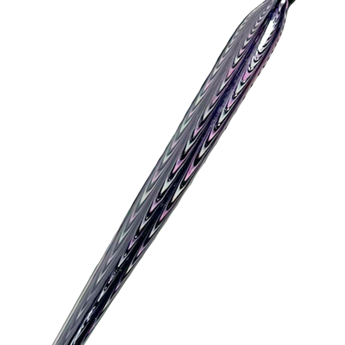No Solo Vetro glass dipping pen with lace effect design, featuring a sleek purple glass body for detailed artistic writing and drawing.