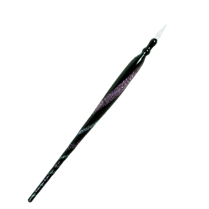 Two No Solo Vetro glass dipping pens with dicroic glass tips for detailed glass art and painting.