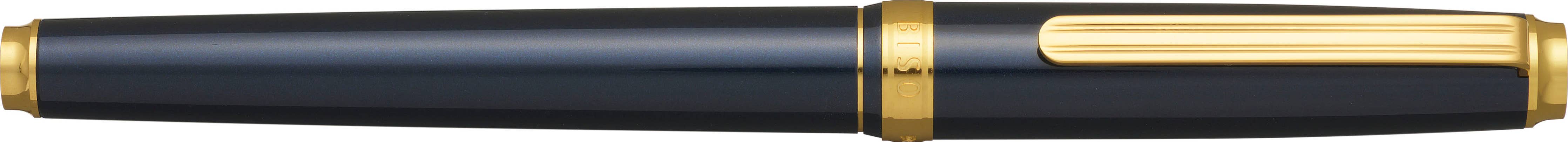 Luxury Brands of America platinum BISO fountain pen with sleek design and polished finish, displayed on a neutral background.