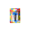 KUM 451s Ice shiny drum pencil sharpener with a sleek, metallic finish and compact design for precise sharpening.