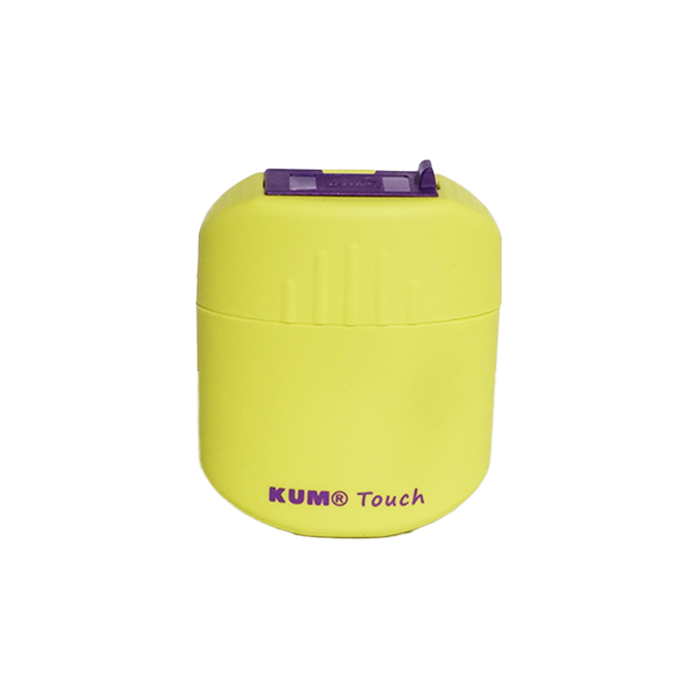 KUM Touch Series 2-in-1 magnesium pencil sharpener with dual sharpening holes and ergonomic design.