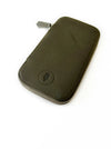 Eng Leather Co. 3-slot leather pen case in natural olive leather, with a sleek and compact design for organizing pens.