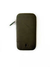 Eng Leather Co. 3-slot leather pen case in natural olive color, featuring a sleek, compact design for organizing pens.