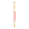 Pelikan M200 Cherry Blossom fountain pen with pink and gold accents, showcasing elegant design and fine craftsmanship.
