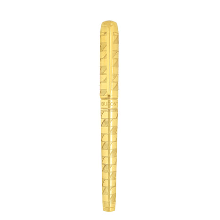 S.T. Dupont Line D Eternity Monogram 1872 gold fountain pen with rollerball tip, elegant design and monogram details.