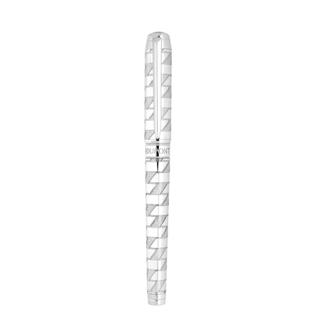 S.T. Dupont Line D Eternity Monogram 1872 silver rollerball pen with elegant monogram design and sleek fountain pen style