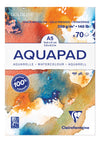 Clairefontaine Aquapad watercolor artist pad with 300gsm paper, ideal for watercolor painting and artistic projects.