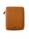 Eng Leather Co. camel vegan leather 4-slot pen case with Apple leather accents, designed for holding multiple pens.