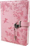 Artisan hummingbird locking journal by Peter Pauper Press with floral cover design and metal lock closure.