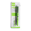Green KUM pocket scissors with compact design, perfect for precise cutting and easy portability.