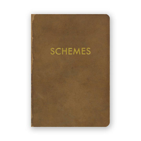 Small Schemes Journal by The Mincing Mockingbird with a decorative cover design and lined pages for note-taking.
