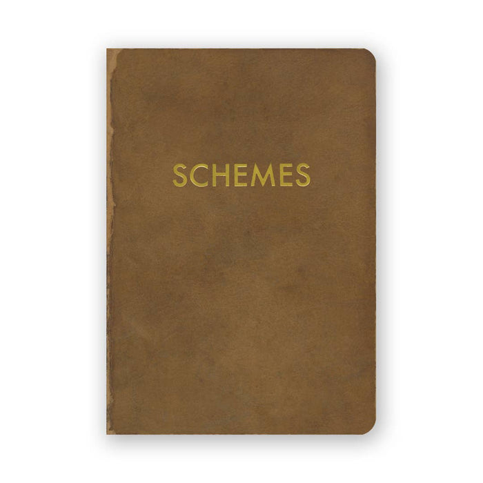 Small Schemes Journal by The Mincing Mockingbird with a decorative cover design and lined pages for note-taking.