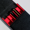 Black Eng Leather Co. 5 Pen Hard Case showcasing a sleek, durable leather storage solution for writing instruments.