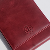 Red Eng Leather Co. 5 Pen Hard Case with durable leather exterior, designed to securely hold and protect five pens.