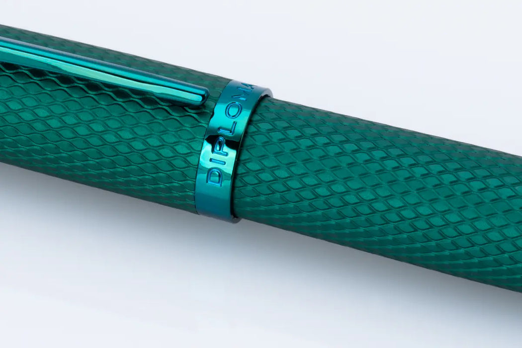 Diplomat Viper green fountain pen with sleek design and gold accents, perfect for writing and collection.