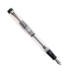 Opus 88 KOLORO black fountain pen with a sleek design and gold accents, showcased on a white background.