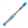Opus 88 KOLORO Light Blue fountain pen with transparent light blue body and black grip section.