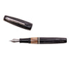 Opus 88 Buffalo Horn Fountain Pen with gold accents, showcasing a smooth, handcrafted design and elegant nib.