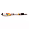 Opus 88 MINI Hugging fountain pen with black resin body and gold accents, positioned on a white background.
