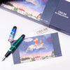 Opus 88 MINI Flying Rabbit fountain pen with black body and gold accents, detailed nib and cap.