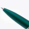 Diplomat Viper roller ball fountain pen with green ink and sleek design, featuring a silver clip and cap.