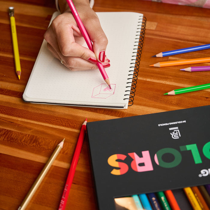 Set of 24 Blackwing Colors pencils featuring vibrant colored graphite for artistic writing and drawing.