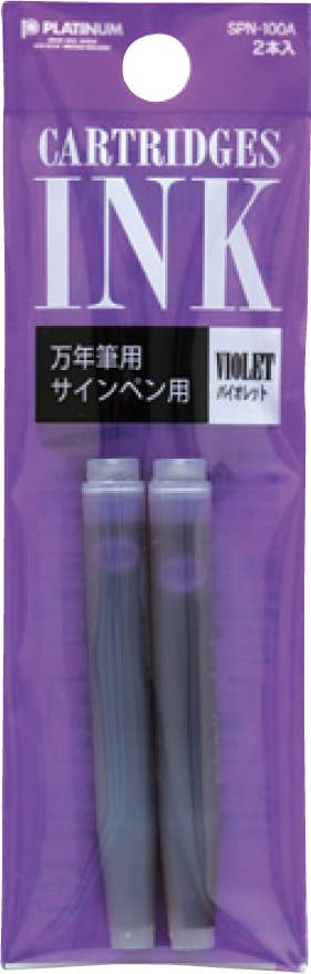 Platinum Preppy Ink Cartridge by Luxury Brands of America, compatible with Preppy fountain pens, shown in the image.