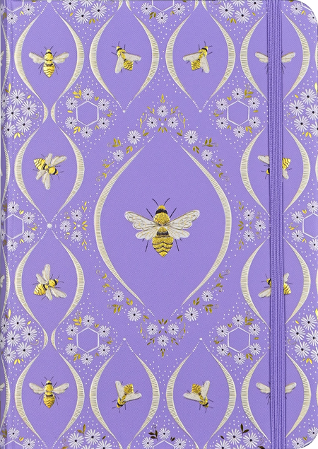 Florentine Bees Journal by Peter Pauper Press featuring a colorful bee and floral design on the cover, with lined pages inside.