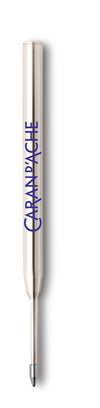 Blue Caran D'Ache Goliath ballpoint pen refill with smooth ink flow and sleek design for writing comfort.