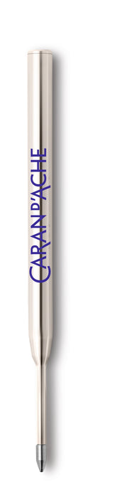 Blue Caran D'Ache Goliath ballpoint pen refill with smooth ink flow and sleek design for writing comfort.