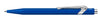 Caran D'Ache 849 ballpoint pen with a sleek metal barrel and iconic hexagon design, perfect for writing and everyday use.