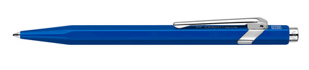 Caran D'Ache 849 ballpoint pen with a sleek metal barrel and iconic hexagon design, perfect for writing and everyday use.
